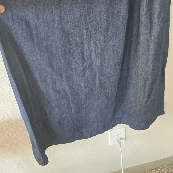 Deja Bleu Maxi Jean Dress Sz S Blue Chambray Sleveles Adjustable Strap  Classic - Picture 3 of 7